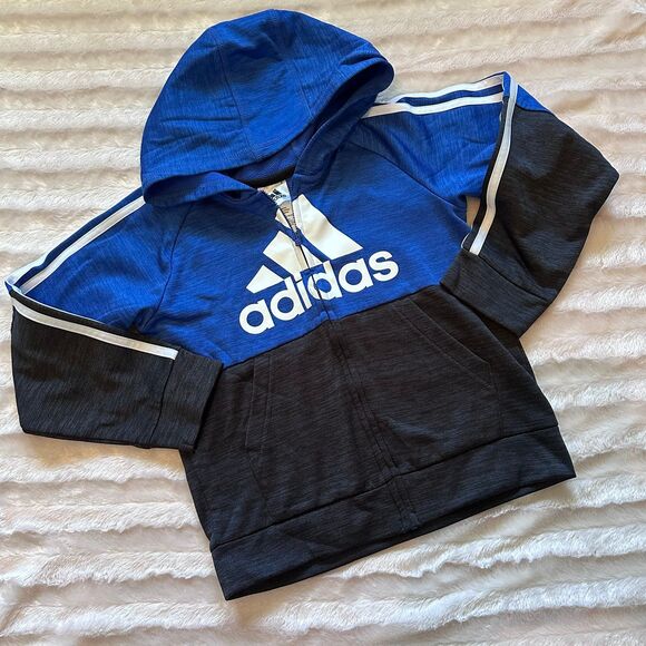 Boys Adidas Zipper Hoodie Size 6 - Picture 1 of 5